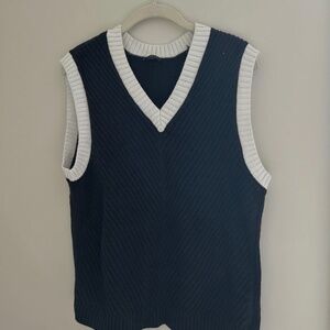 Navy Blue Vest Sweater
